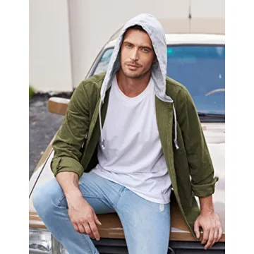 COOFANDY Men's Corduroy Shirt Jacket for Style and Comfort