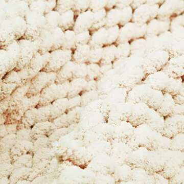 Luxury Chunky Knit Throw Blanket 50x60 Chic Comfort