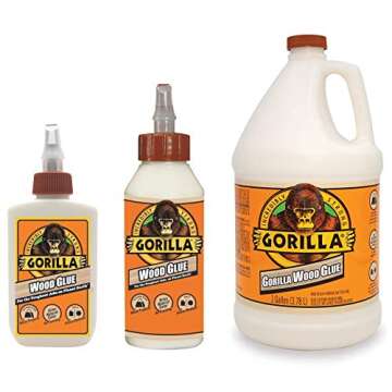 Gorilla Wood Glue – Water Resistant & Fast Drying Adhesive