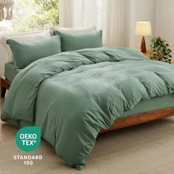 Bedsure Sage Green Duvet Cover King Size Bedding Set
