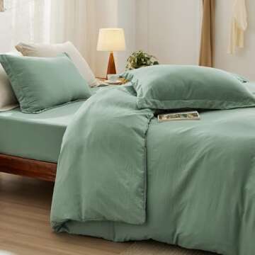 Bedsure Sage Green Duvet Cover King Size Bedding Set