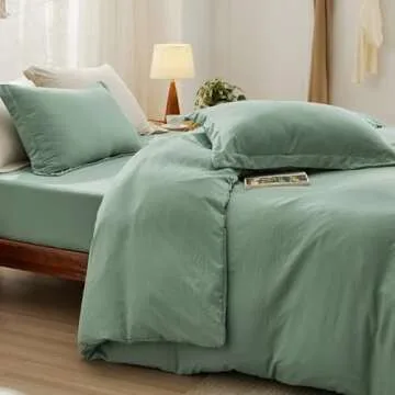 Bedsure Sage Green Duvet Cover King Size Bedding Set