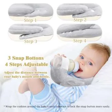 YURRLFUA Baby Bottle Holder for Self Feeding, Adjustable Nursing Pillow