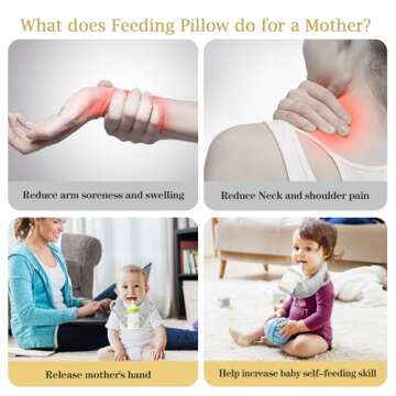 YURRLFUA Baby Bottle Holder for Self Feeding, Adjustable Nursing Pillow