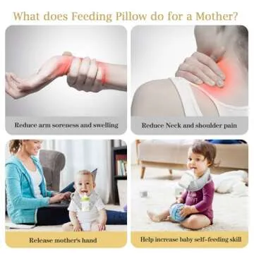 YURRLFUA Baby Bottle Holder for Self Feeding, Adjustable Nursing Pillow