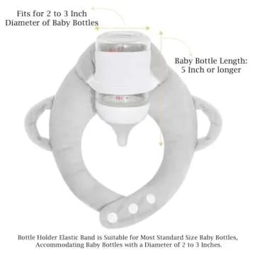 YURRLFUA Baby Bottle Holder for Self Feeding, Adjustable Nursing Pillow