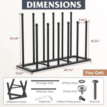 Boot Rack, 19.5 Inches Boot Rack Organizer Tall Boots, Stainless Steel Boot Storage Holder, Free Sta...