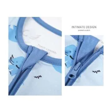 Bamboo Baby Pajamas with Mittens & Zipper Features