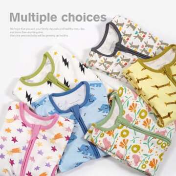 Bamboo Baby Pajamas with Mittens & Zipper Features