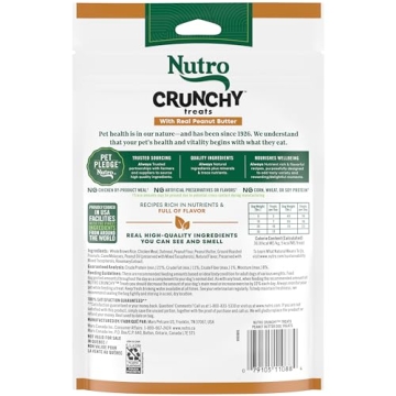 Nutro Crunchy Dog Treats with Peanut Butter 10 oz