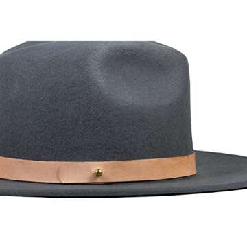 Lack of Color Women's The Rocco Classic Luxe Fedora (Charcoal Grey, MD (57cm))