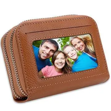 SHANSHUI RFID Blocking Leather Credit Card Holder for Women