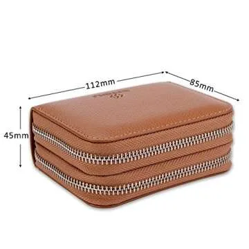 SHANSHUI RFID Blocking Leather Credit Card Holder for Women