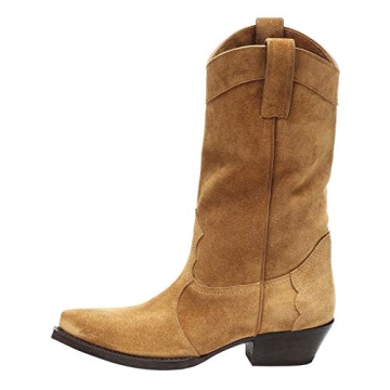 YIYA Western Suede Cowboy Boots for Stylish Comfort