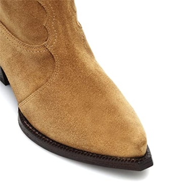 YIYA Western Suede Cowboy Boots for Stylish Comfort
