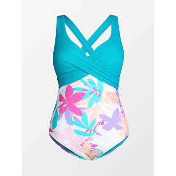 CUPSHE Plus Size Twist Front One Piece Swimsuit