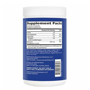 Natural Calm Magnesium Gummies for Stress and Sleep Support