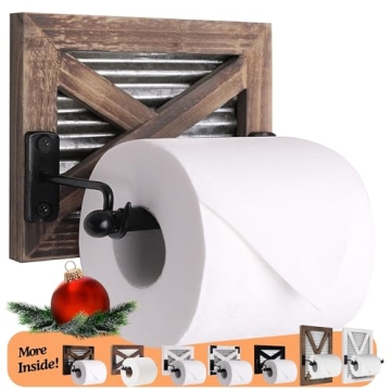 Rustic Farmhouse Toilet Paper Holder for Bathroom Decor