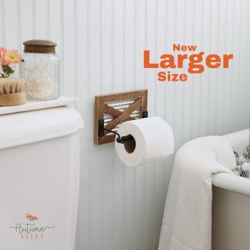 Rustic Farmhouse Toilet Paper Holder for Bathroom Decor