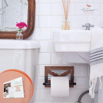 Rustic Farmhouse Toilet Paper Holder for Bathroom Decor