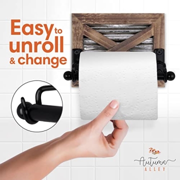Rustic Farmhouse Toilet Paper Holder for Bathroom Decor