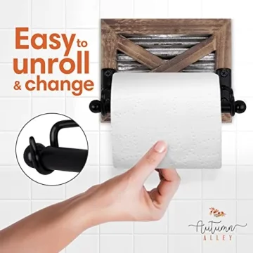 Rustic Farmhouse Toilet Paper Holder for Bathroom Decor