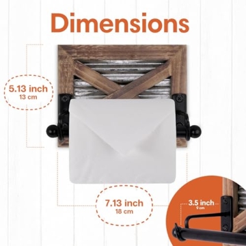 Rustic Farmhouse Toilet Paper Holder for Bathroom Decor