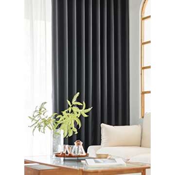 MOONVAN Black Blackout Curtains for Bedroom Energy Saving