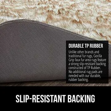 Gorilla Grip Fluffy Faux Fur Rug, Machine Washable Soft Furry Area Rugs, Rubber Backing, Plush Floor Carpets for Baby Nursery, Bedroom, Living Room Shag Carpet, Luxury Home Decor, 2x4, Frosted