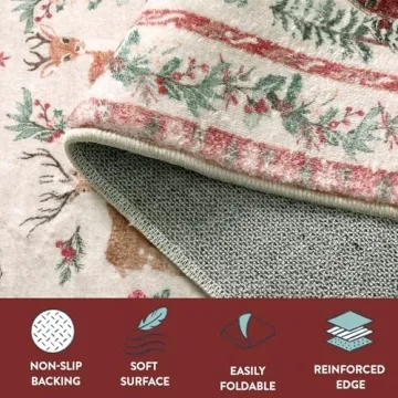 Lahome 2x6 Christmas Runner Rug | Soft & Non-Slip