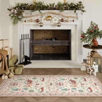 Lahome 2x6 Christmas Runner Rug | Soft & Non-Slip