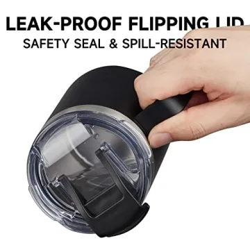 ALOUFEA 12oz Insulated Coffee Mug - Travel Friendly