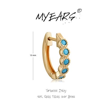 MYEARS Gold Flower Hoop Earrings Hypoallergenic Stylish