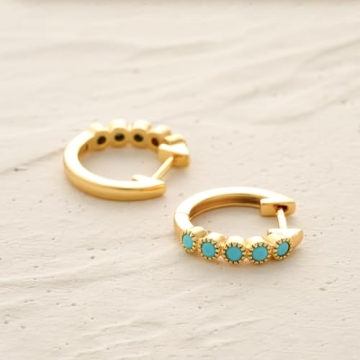 MYEARS Gold Flower Hoop Earrings Hypoallergenic Stylish
