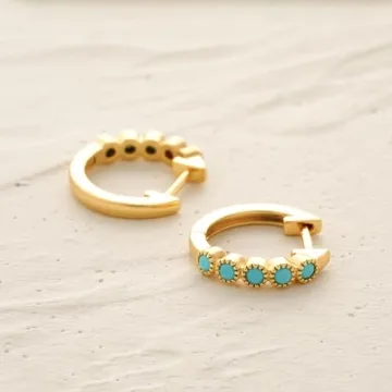 MYEARS Gold Flower Hoop Earrings Hypoallergenic Stylish