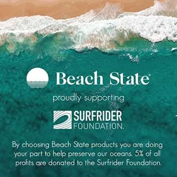 Beach State Summerland 6.5 Feet Beach Umbrella with Fringe - Outdoor Umbrella - UV50+ Sun Protection (Palm Beach)