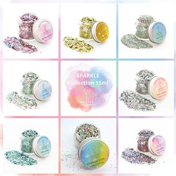 Minty Dew biodegradable fine grade minty pastel eco glitter (15ml/8g) by Glitter Eco Lovers. Glitter for skin, hair, nails and crafts.