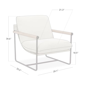 KISLOT Modern Accent Chair with Metal Frame for Home