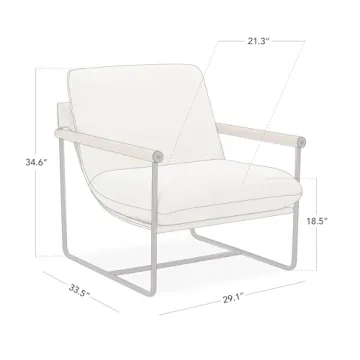 KISLOT Modern Accent Chair with Metal Frame for Home