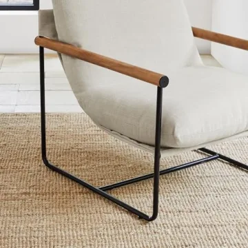 KISLOT Modern Accent Chair with Metal Frame for Home