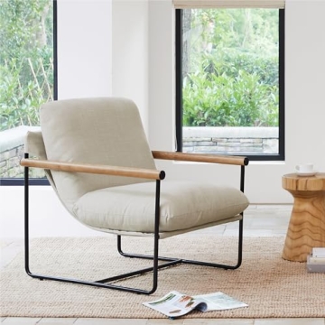 KISLOT Modern Accent Chair with Metal Frame for Home