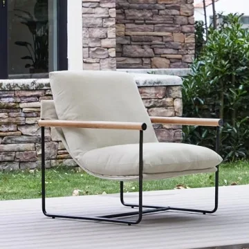 KISLOT Modern Accent Chair with Metal Frame for Home