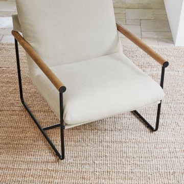 KISLOT Modern Accent Chair with Metal Frame for Home