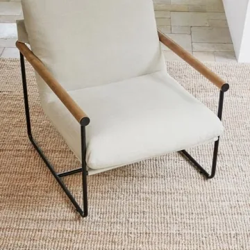 KISLOT Modern Accent Chair with Metal Frame for Home