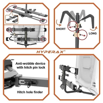 HYPERAX Volt Lift RV Bike Rack for 2 E Bikes