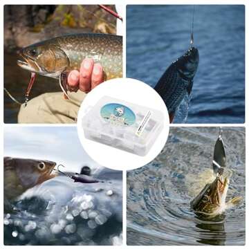 Fishing Spoons Lures Kit, 30pcs Hard Metal Spoon Lures Colorful Trolling Spoons Spinner Baits with Treble Hooks for Trout Bass Pike Crappie Walleye