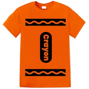 Crayon Halloween Costume T Shirt | Funny Cool Group Tshirt idea | Mens Womens Graphic tee Adult (Ora...