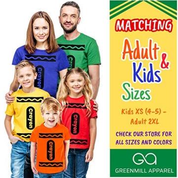 Crayon Halloween Costume Tee for Fun Group Costumes