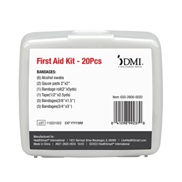 Mini 20-Piece First-Aid Kit for Cuts and Scrapes
