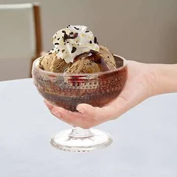 ZOOFOX Glass Ice Cream Bowl Set for All Occasions